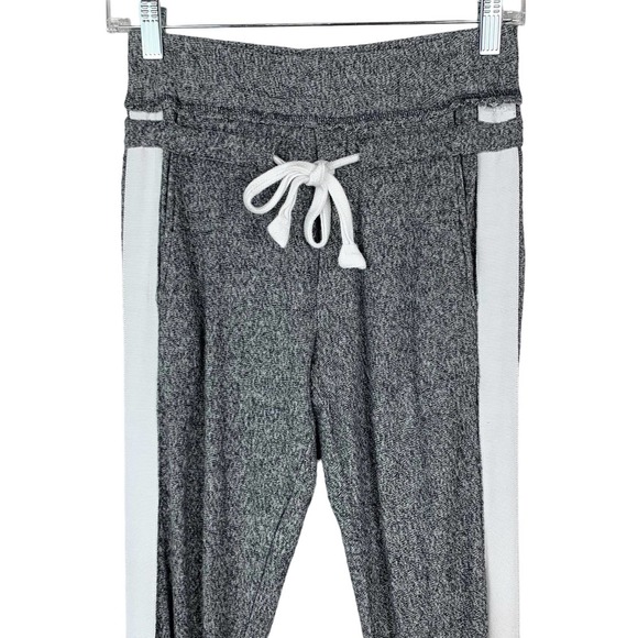 The Kooples Sport Joggers Pants Grey White Stripe Casual Women’s US M ~ Flaw - Picture 2 of 14